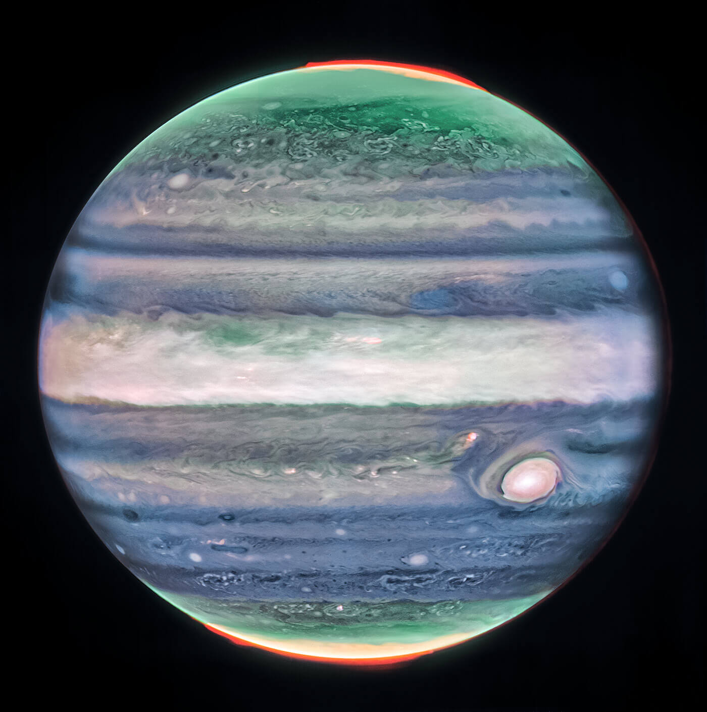Jupiter, the largest planet in the Solar System