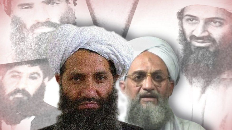 أخوند زاد وأسامة بن لادن وأيمن الظواهري