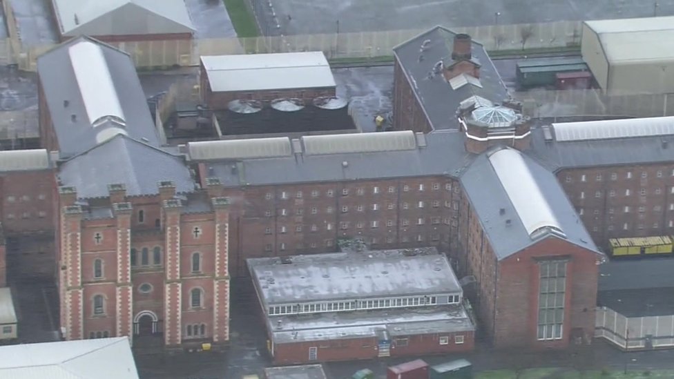 Снимок с воздуха в тюрьме Ливерпуля