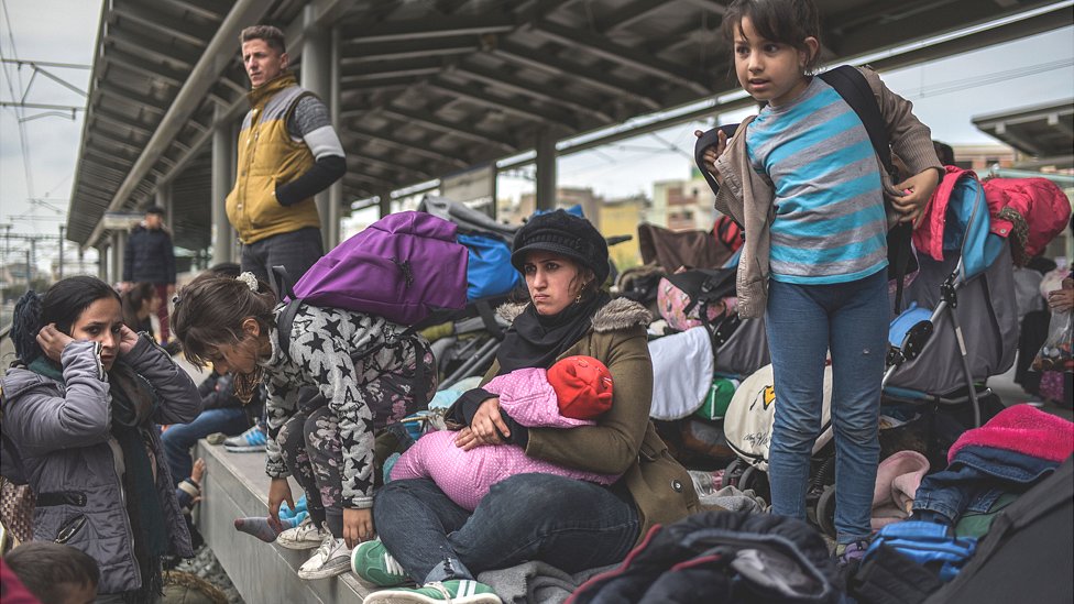 Акция мигрантов на вокзале Лариссис, Афины, 5 апр 19