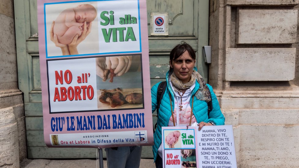 Protesta contra el aborto el Italia