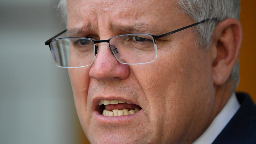 澳大利亞總理莫里森(Scott Morrison)形容趙的帖文「極其無恥」。(photo:EBCTW)