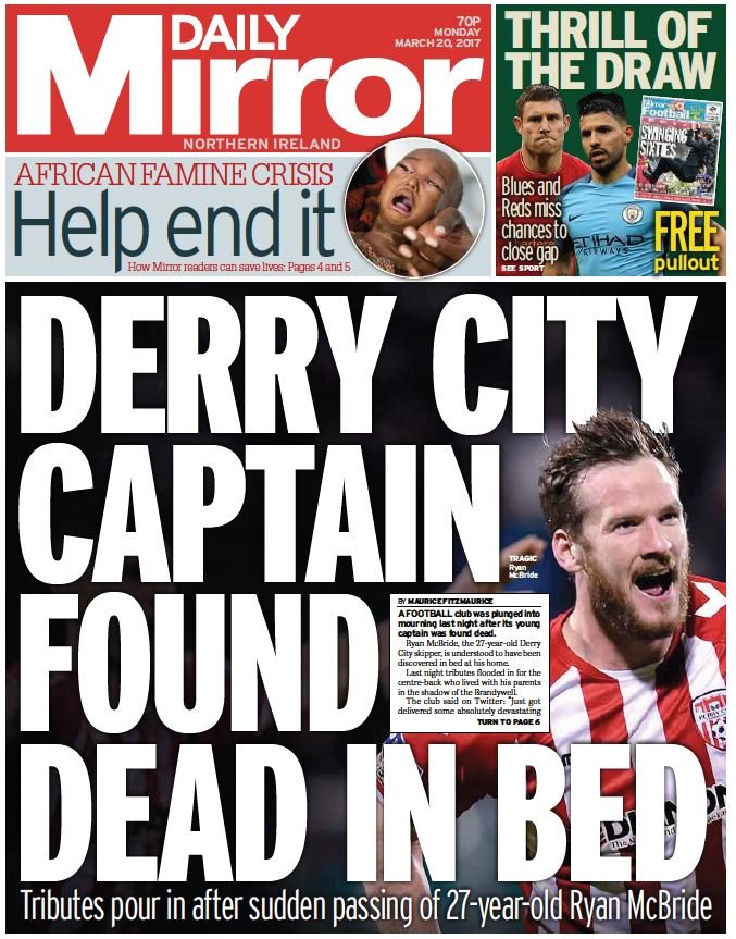 Newspaper Review Shock At Footballers Sudden Death Bbc News