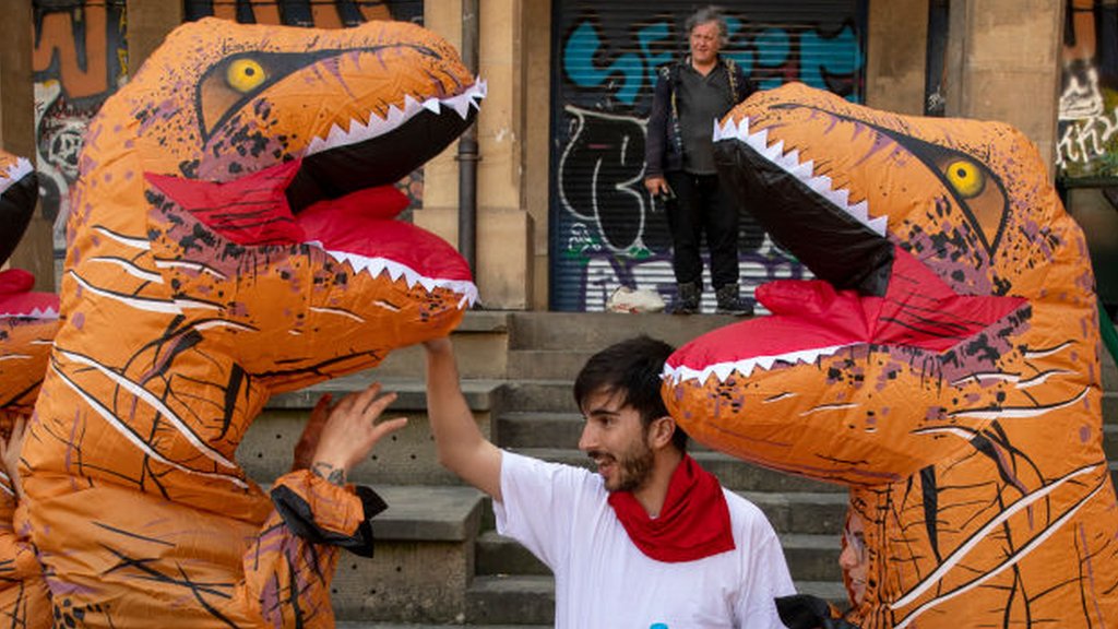 Revelry and protests as Spanish bull festival returns