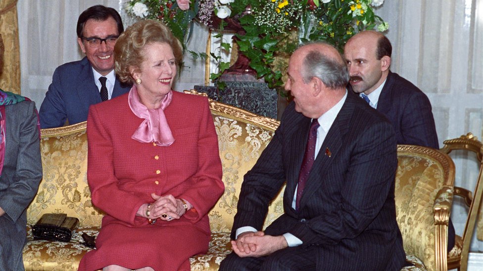 Встреча Маргарет Тэтчер с Михаилом Горбачевым в Лондоне в апреле 1989 года