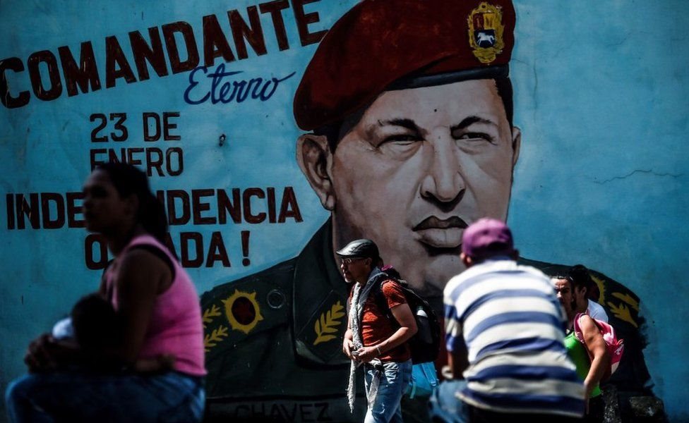 Mural de Chávez, "comandante eterno".