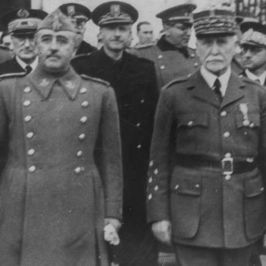 Francisco Franco y Henri Pétain