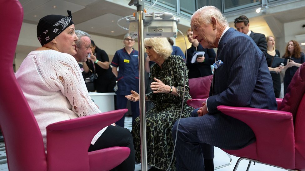 King Charles meets cancer patients as public engagements resume