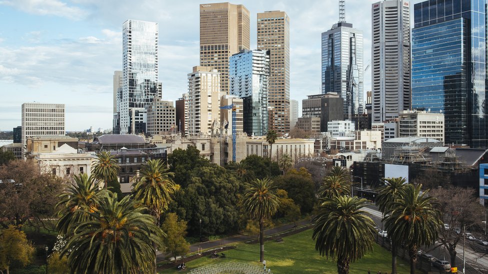Vista de la ciudad de Melbourne.