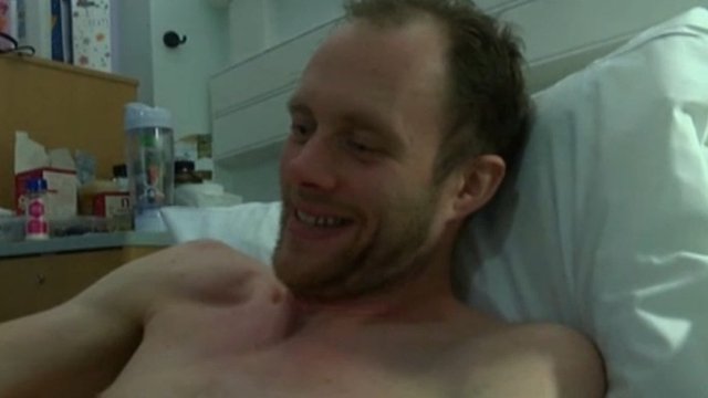 David Smith in hospital