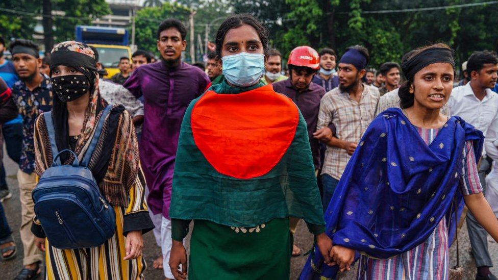 Manifestación en Bangladesh.