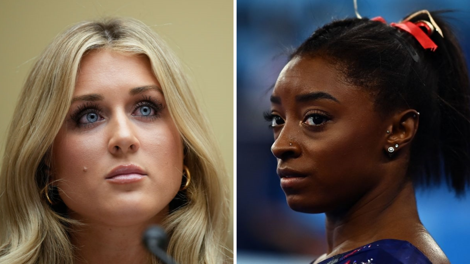 Simone Biles calls former US swimmer Riley Gaines 'sick' in trans rights  row - BBC Sport
