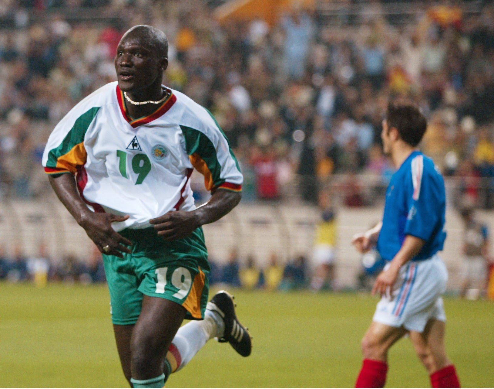 Diop anotó el gol con el que Senegal superó a Francia en el partido inaugual de 2002.