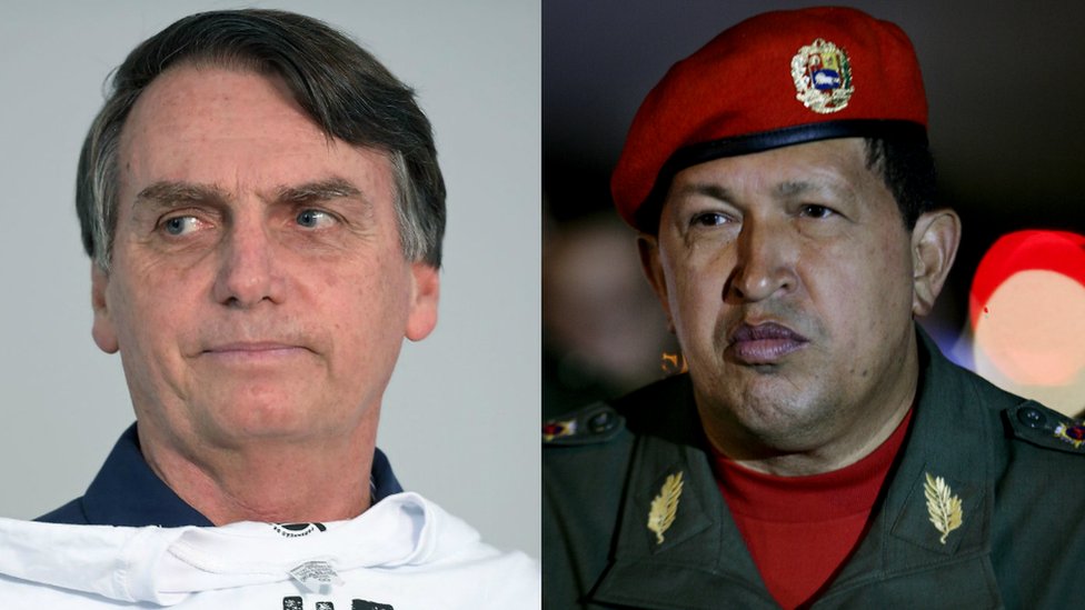 Jair Bolsonaro y Hugo Chávez