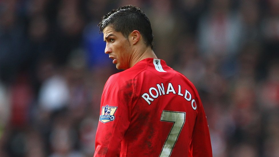 ronaldo old manchester united jersey