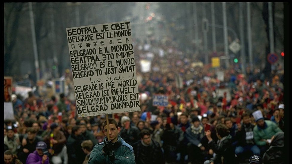 Protest, Srbija, 1996.