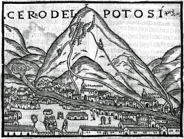 Dibujo de mina de Potosí