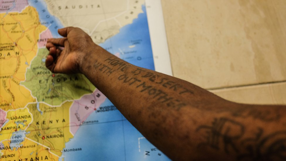 The tattoos  Eritreans get before they leave for Europe 