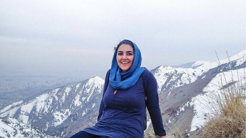 Ana at a mountain pick after she was released from Evin prison in 2016
