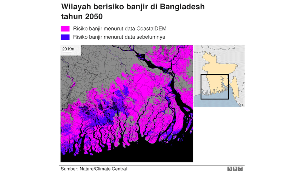 Proyeksi data CoastalDEM