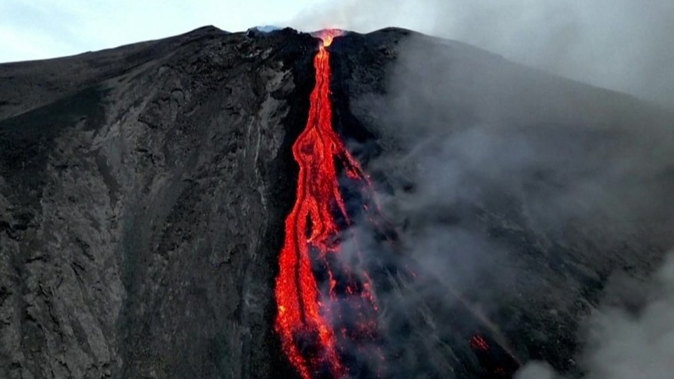 One of world's most active volcanoes erupts again