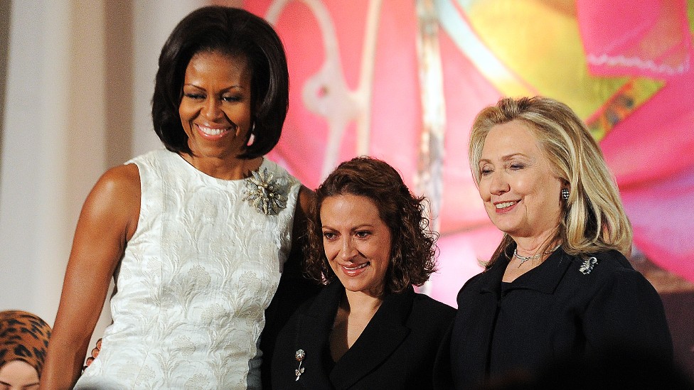 Jineth Bedoya, Michelle Obama y Hilary Clinton