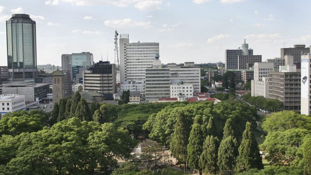 Skyline in Harare, Zimbabwe