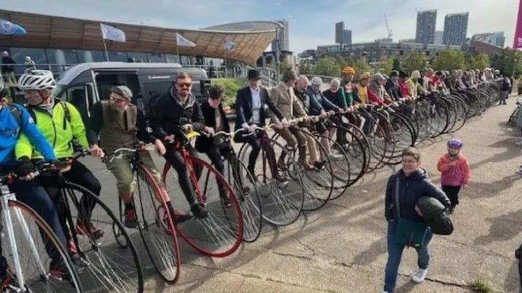 Gloucestershire penny farthing rider one of 140 record-breakers