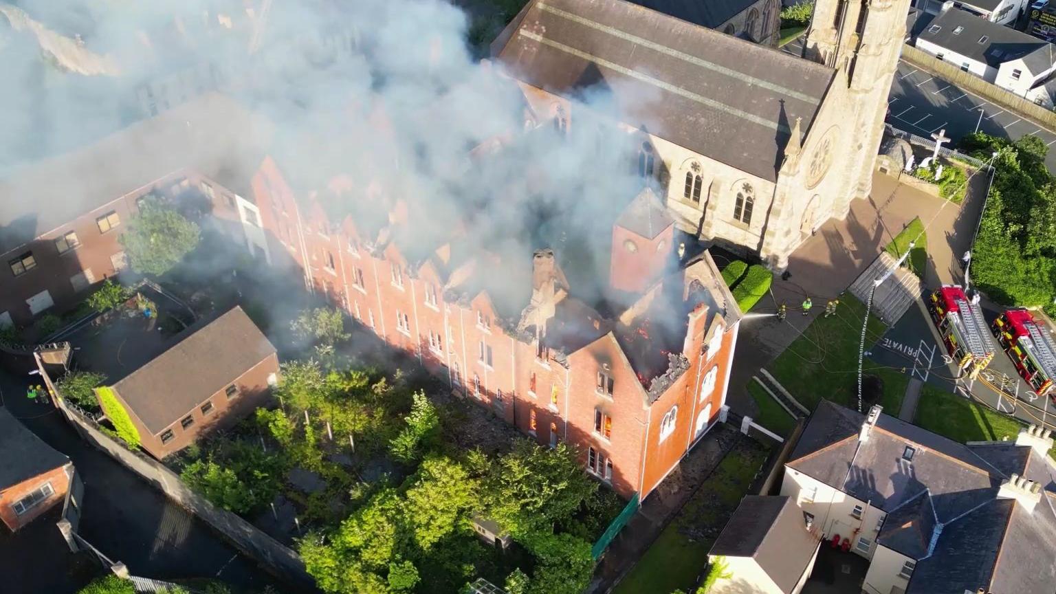 Deliberate Fire Destroys Historic Former Convent of Mercy in Downpatrick as NIFRS Confirms Arson