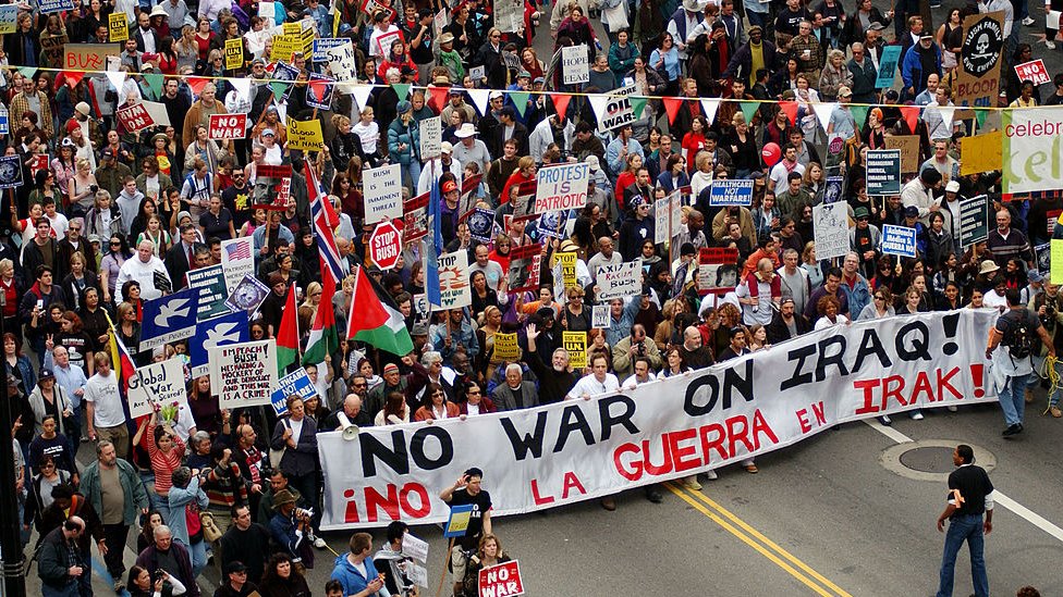Protestas en contra de la guerra en Irak
