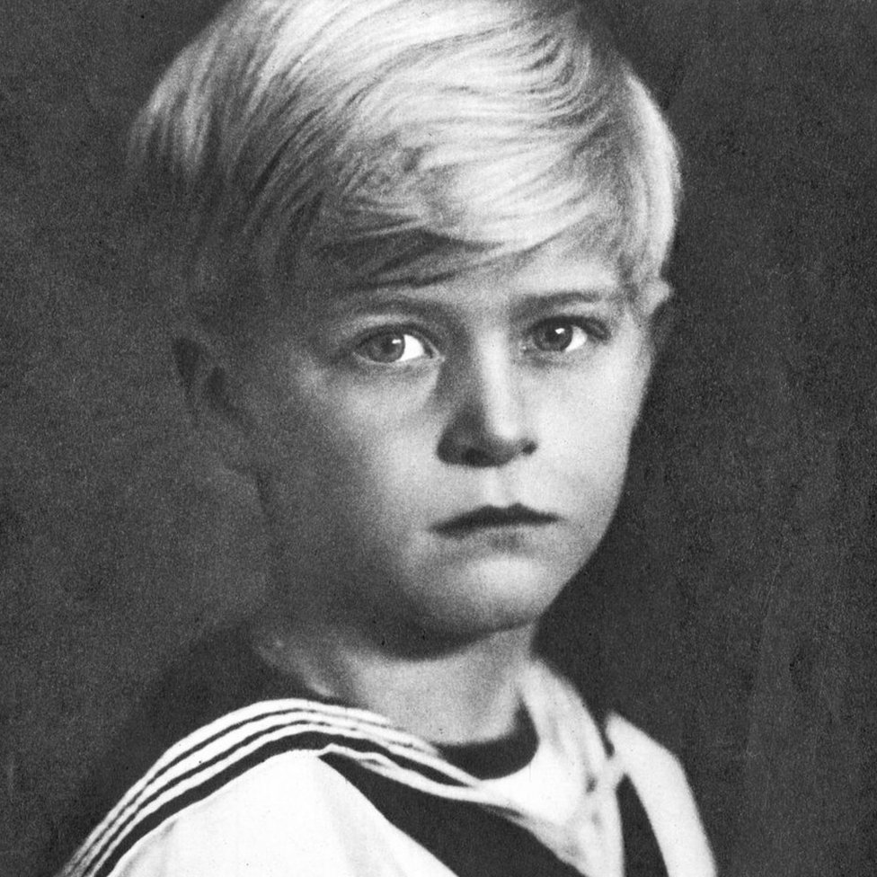 El príncipe Felipe, de niño.