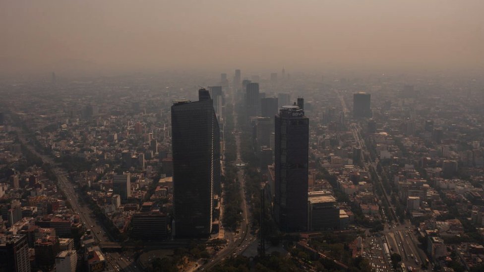 Vista aérea da Cidade do México