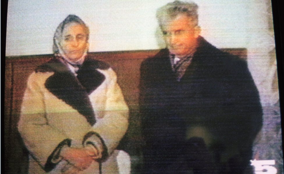 Ceaucescu and his wife Elena were found guilty by a military tribunal and executed by firing squad