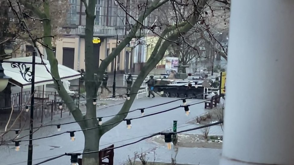 Tropas rusas entran en Jersón, el 1 de marzo 2022