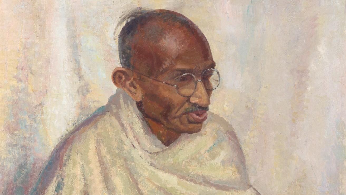 Rare Gandhi oil portrait sold for more than 0,000