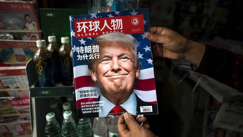 Trump en la portada de una revista china