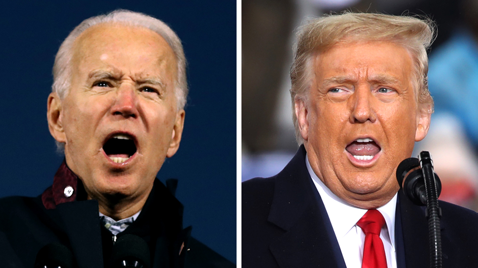 efterligne Utænkelig At tilpasse sig US election 2020: Fact-checking Trump and Biden's final week - BBC News