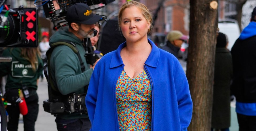 Amy Schumer is seen filming 'Life and Beth' on March 24, 2023 in New York City