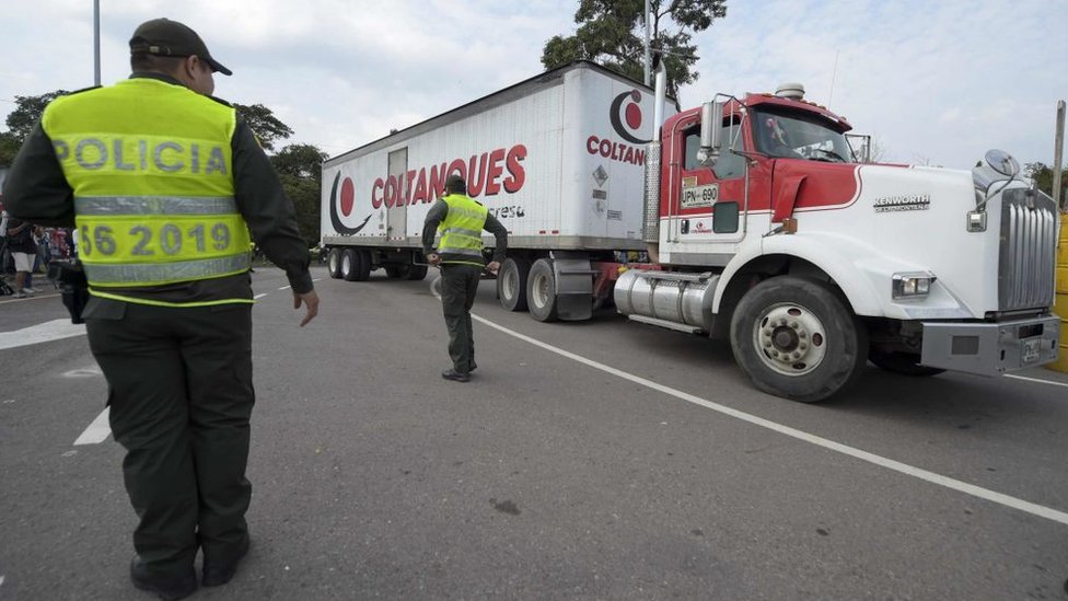 Ya empezó a llegar a Cúcuta el primer cargamento de ayuda humanitaria para Venezuela solicitado por Guaidó.