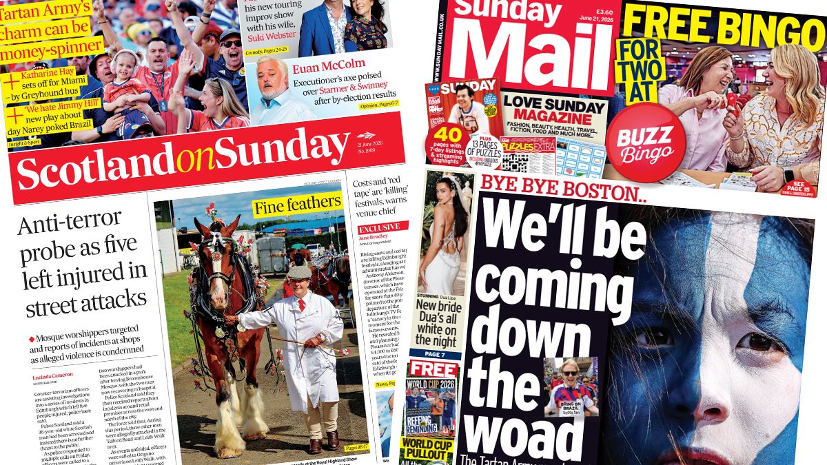 Scotland's papers: Anti-terror probe and Tartan Army march to Miami