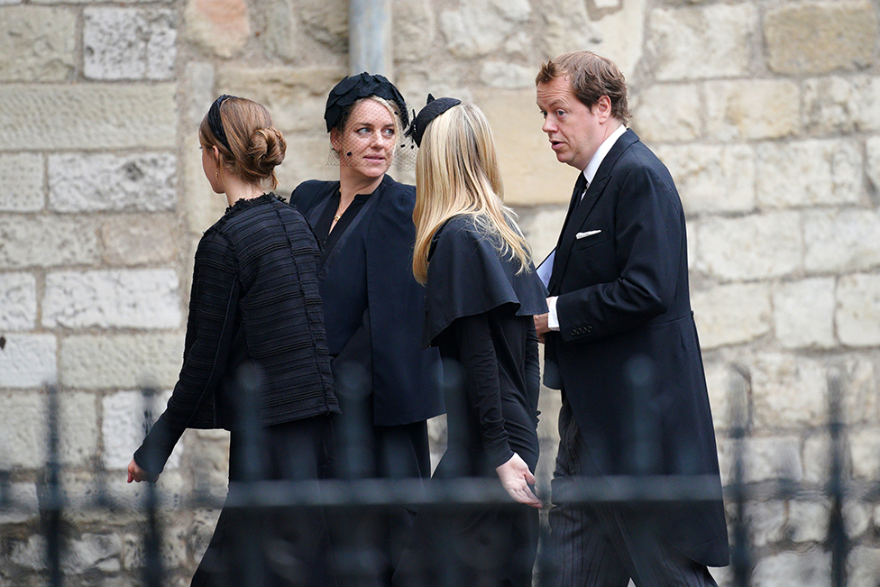 Tom Parker Bowles (right) arriving at the State Funeral of Queen Elizabeth II, held at Westminster Abbey, London