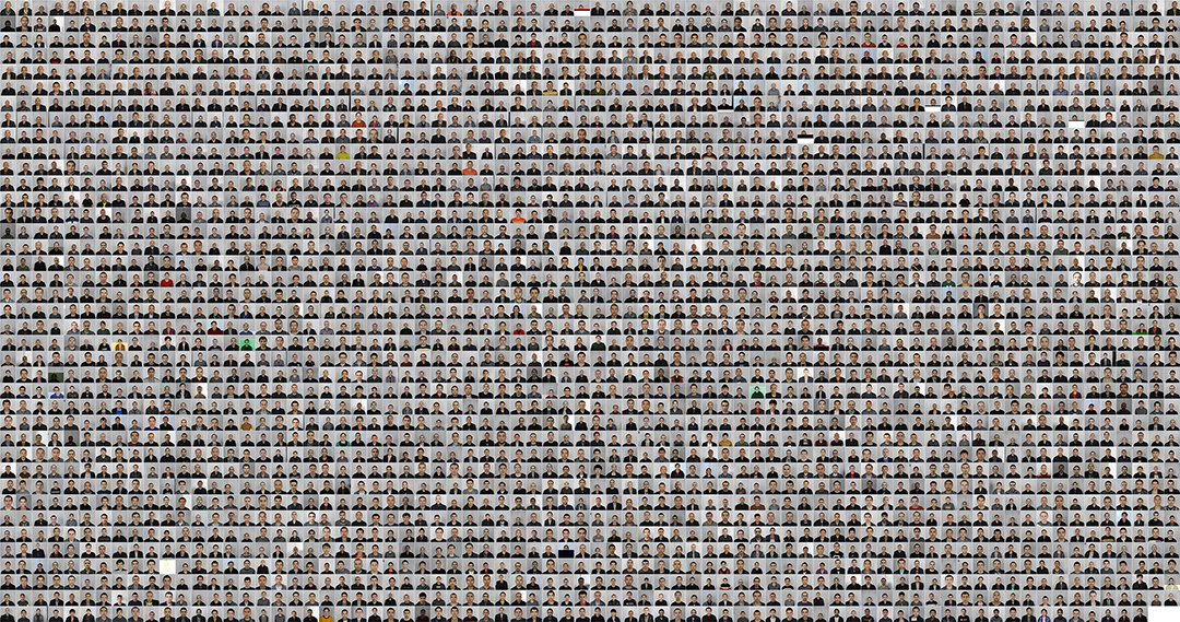 This composite image contains 2,884 photographs of detainees from the cache