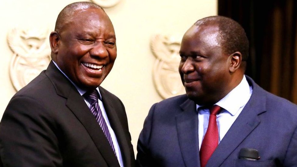 Cyril Ramaphosa und Tito Mboweni