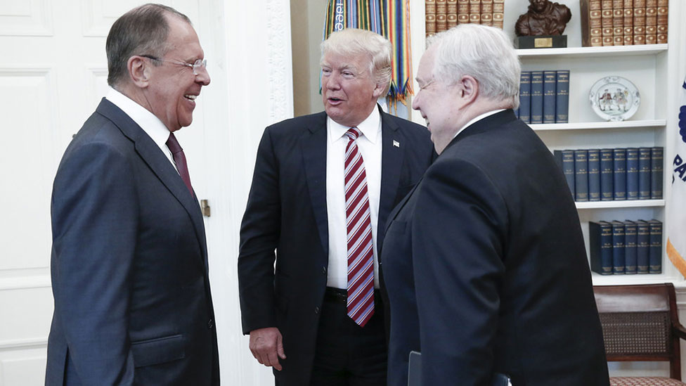 Трамп шутит с Лавровым и послом Сергеем Кисляком