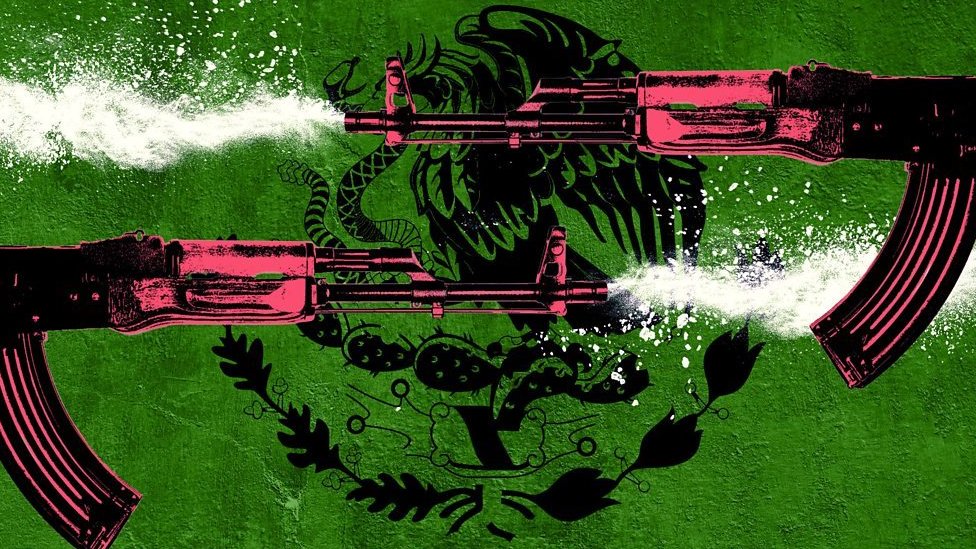 Ilustración narcotráfico mexicano