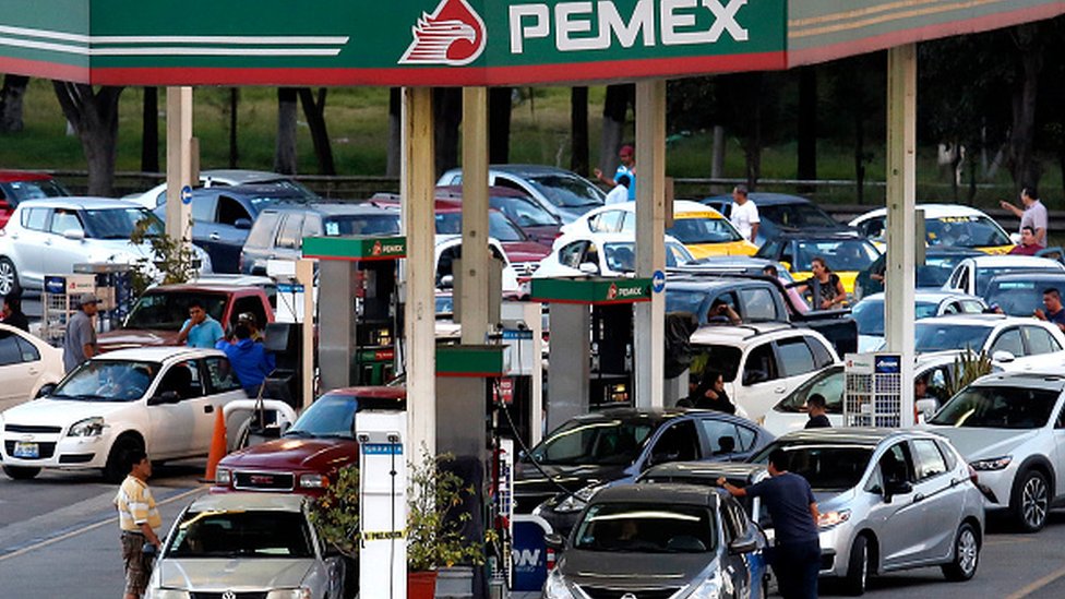 Una gasolinera en México