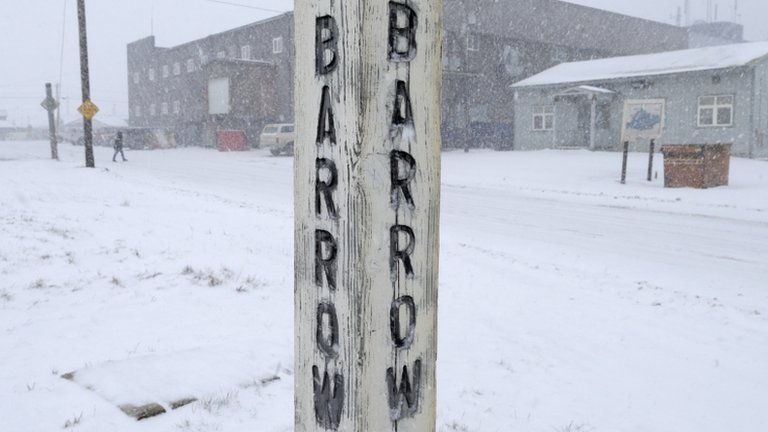 The sun sets for the last time over Barrow Alaska BBC News