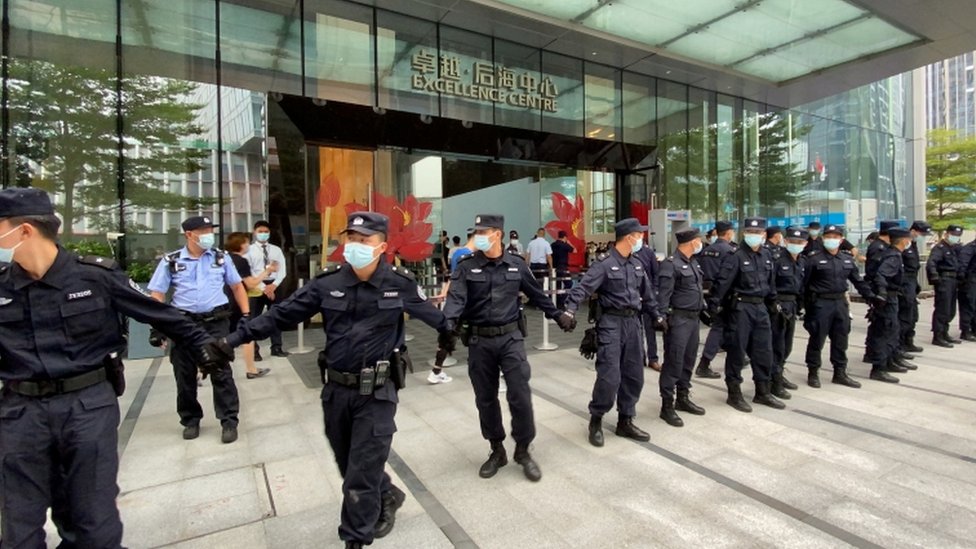 Manifestaciones en Shenzen.