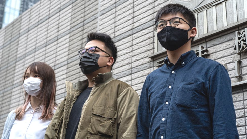 Agnes Chow, Ivan Lam y Joshua Wong