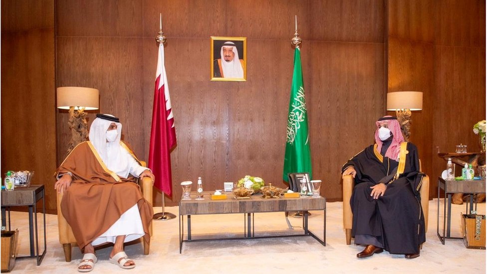 أمير قطر وولي عهد السعودية